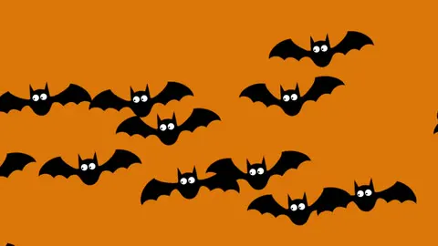 Bats crossing a moonlit sky.