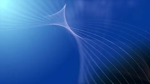 Yellow shapes moving through a warm abstract loop.