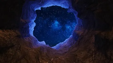 A night sky wheeling slowly overhead.